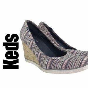 Keds striped wedges